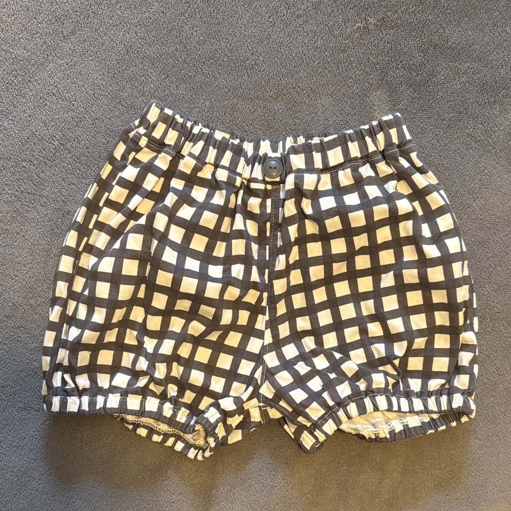 Uniqlo Baby Checkered Black and White Shorts